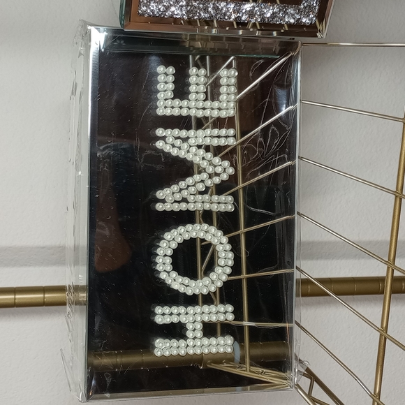 Home Decor. American Atelier. Word Art in pearls on the mirror. NWT - Picture 2 of 8